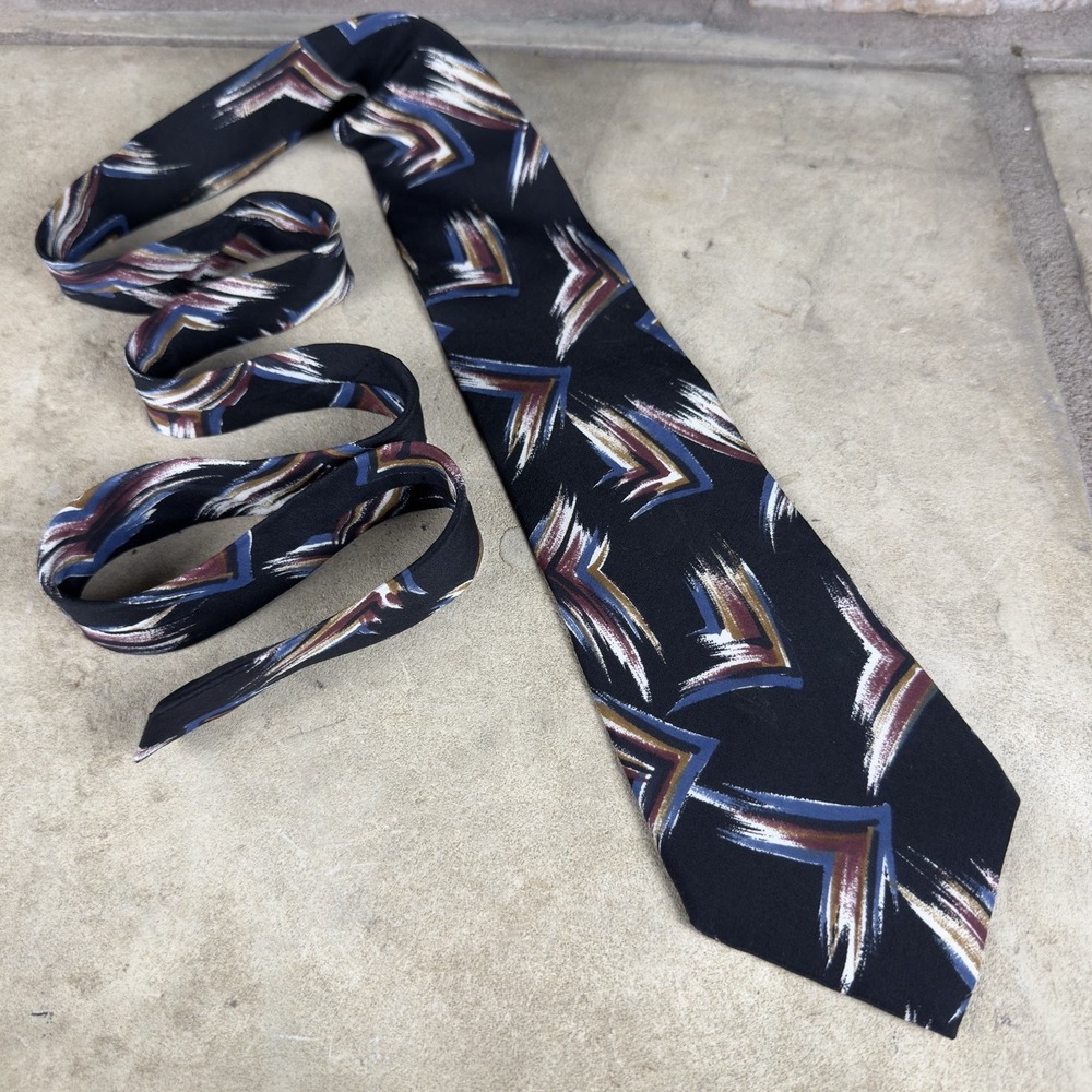 Planteen & Krogh Men's Brush Stroke Tie Multicolor